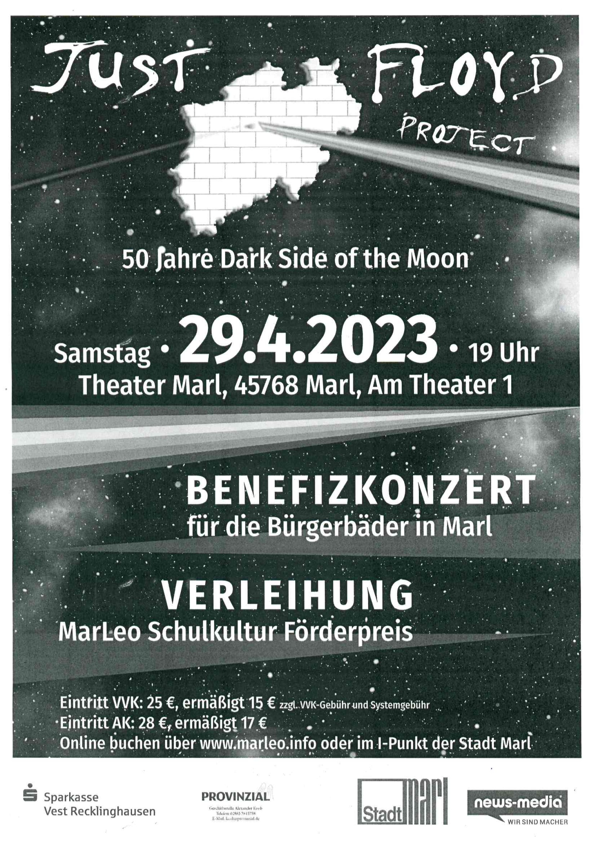 Benefizkonzert MarLeo Schulkultur Förderpreis 50 Jahre Dark Side of the Moon